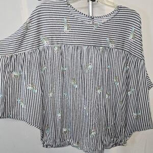 #56 2 Shirts - Time and Tru  and Unbranded Floral Bouse.